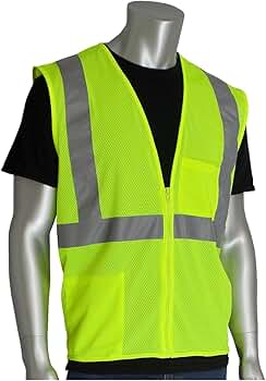 JS別注　Polyester Ripstop Sierra Vest Amazon.com: Pip 1074207 Zipper Safety Vest ANSI Type R Class